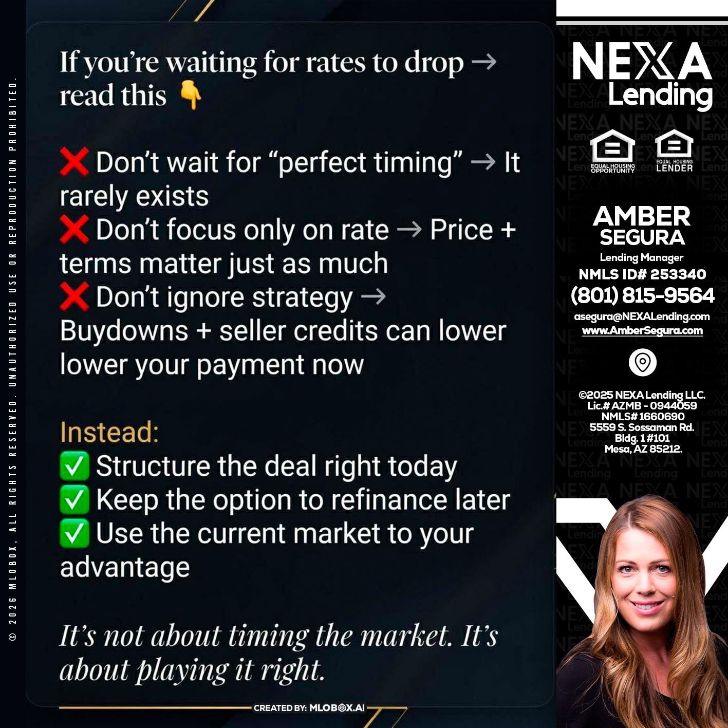 IF YOU ARE - Amber Segura -Lending Manager