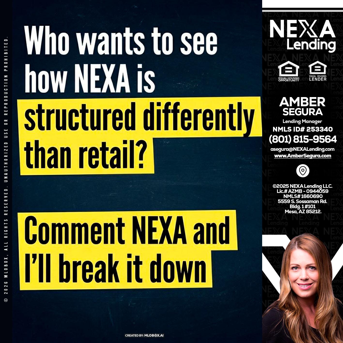 who want to see - Amber Segura -Lending Manager