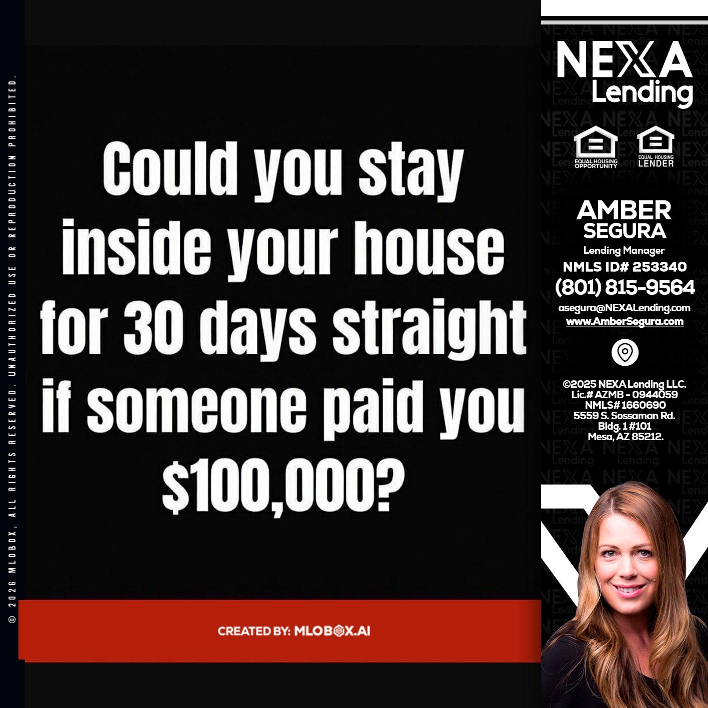 COULD YOU STAY - Amber Segura -Lending Manager