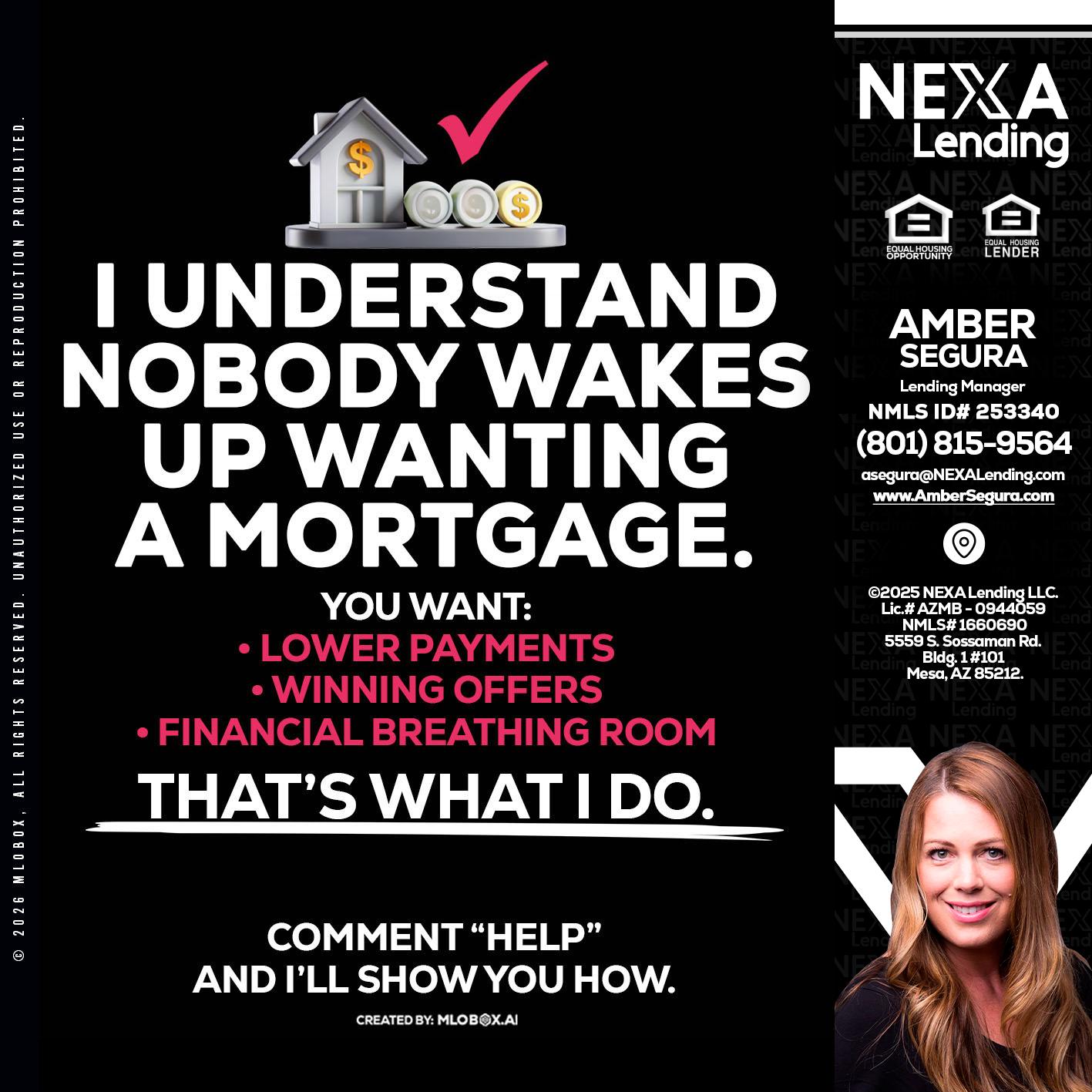 I UNDERSTAND - Amber Segura -Lending Manager