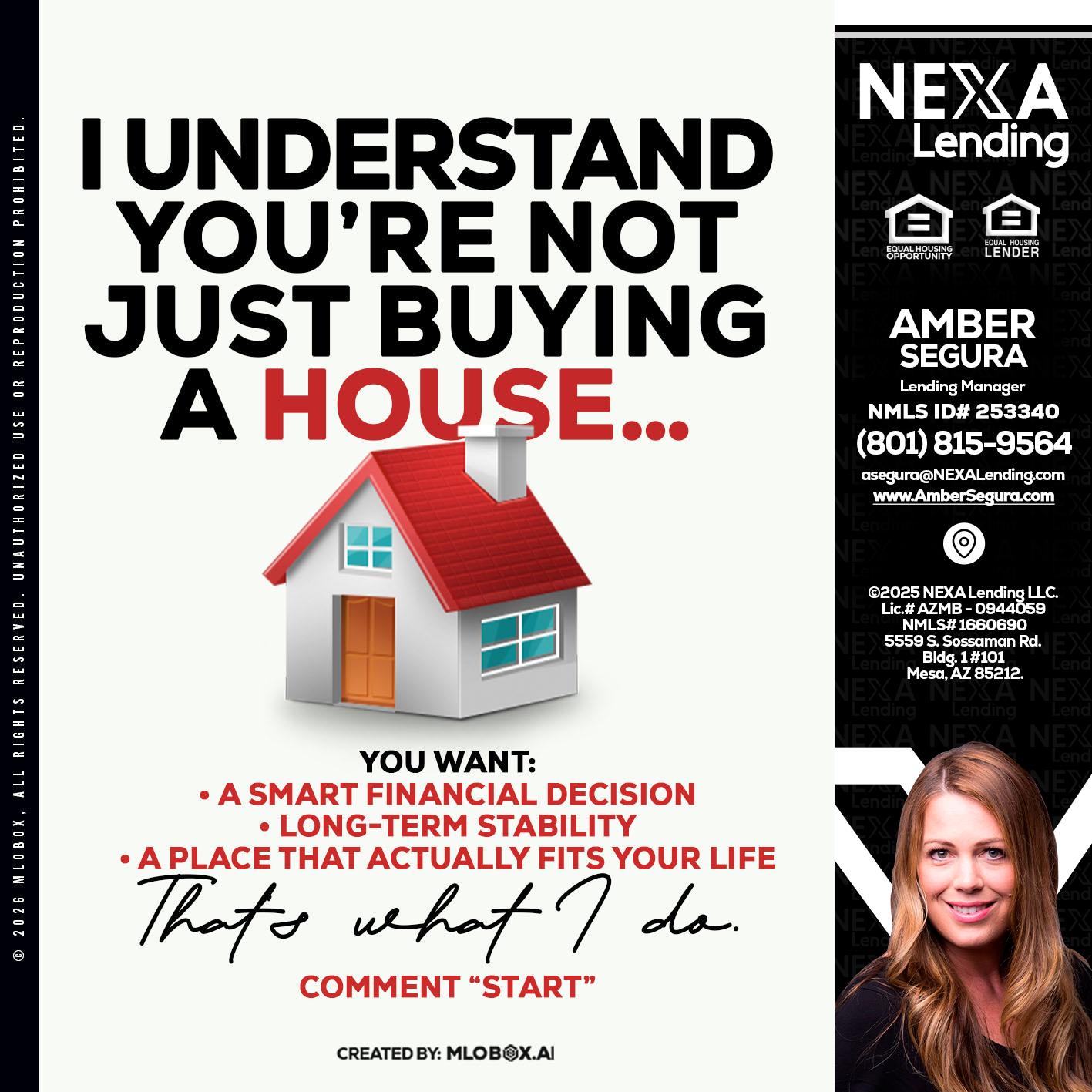 I UNDERSTAND - Amber Segura -Lending Manager