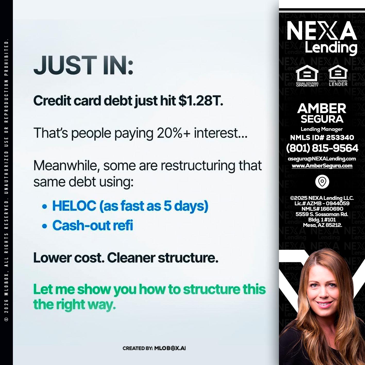 JUST IN - Amber Segura -Lending Manager