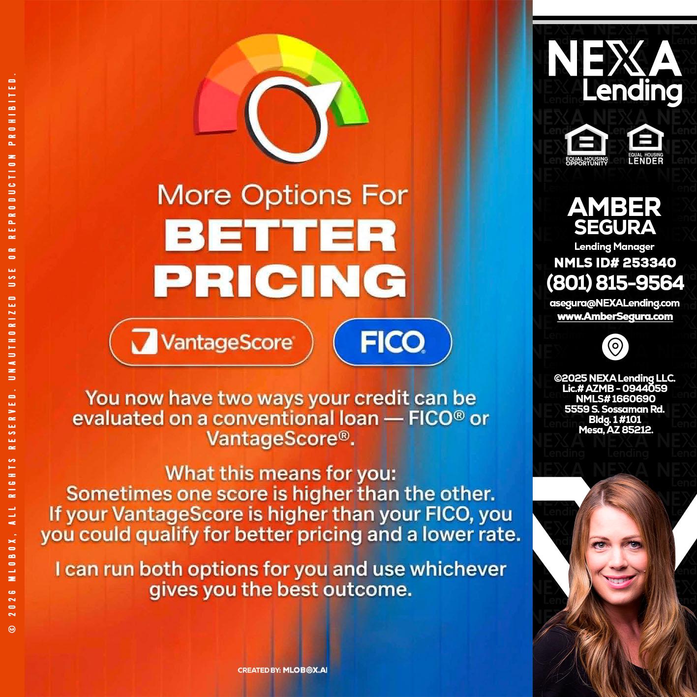 BETTER PRICING - Amber Segura -Lending Manager
