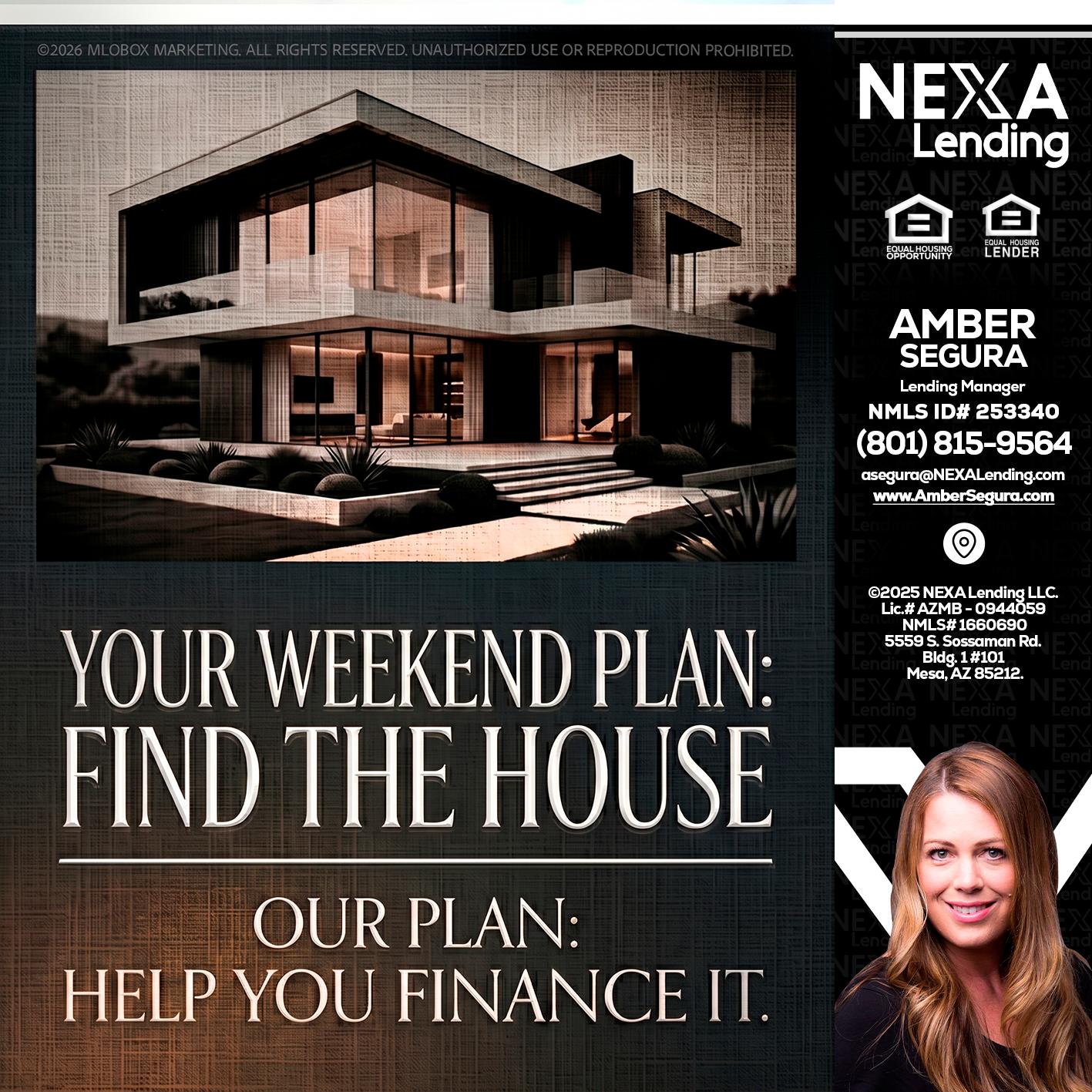 YOUR WEEKEND PLAN - Amber Segura -Lending Manager