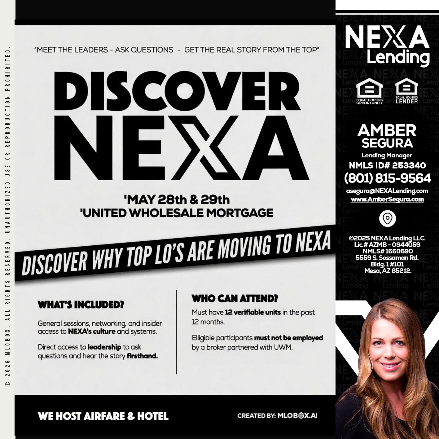 DISCOVER NEXA - Amber Segura -Lending Manager