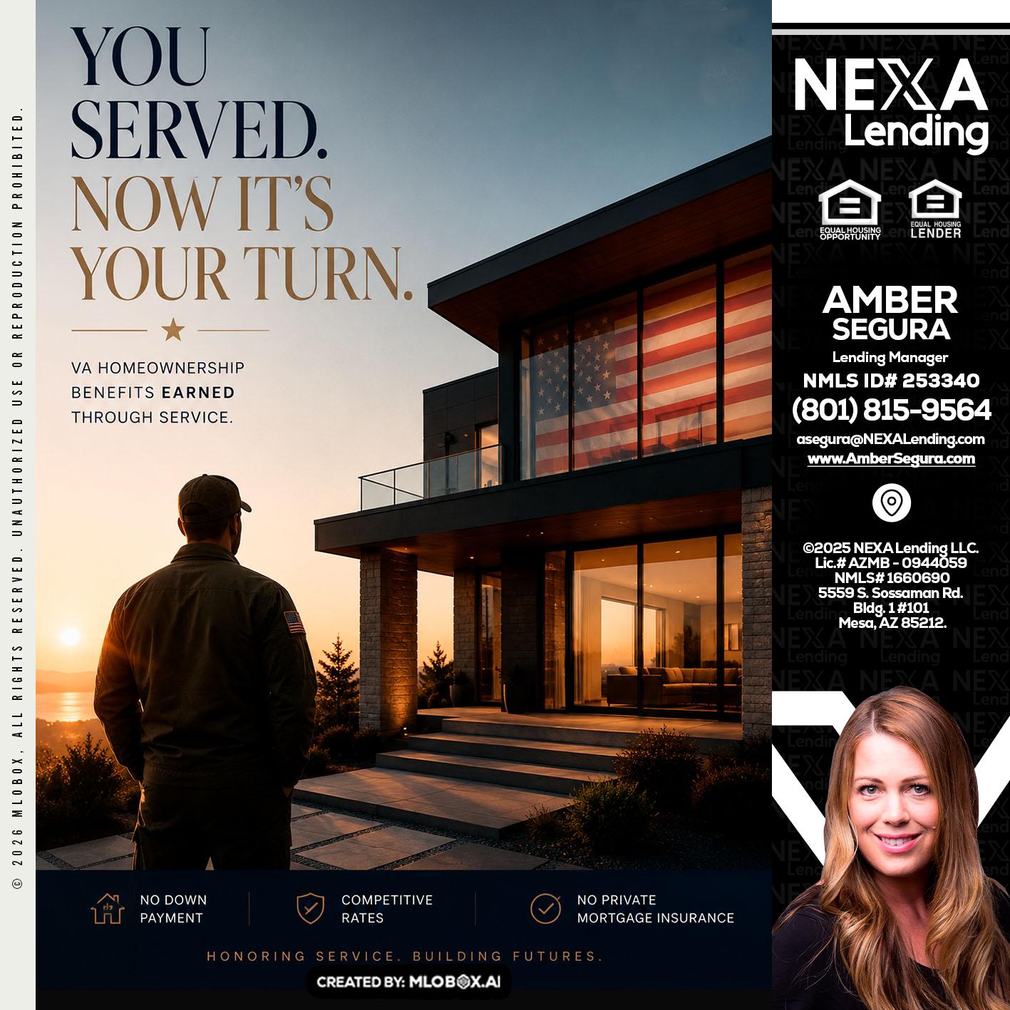 YOU SERVED - Amber Segura -Lending Manager