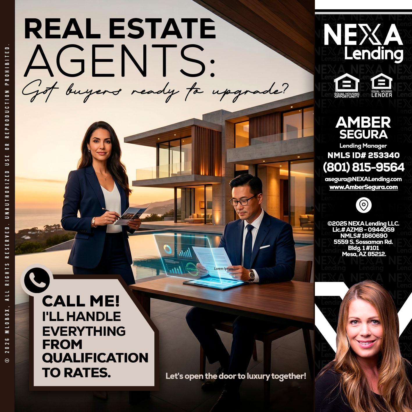 REAL ESTATE AGENTS - Amber Segura -Lending Manager