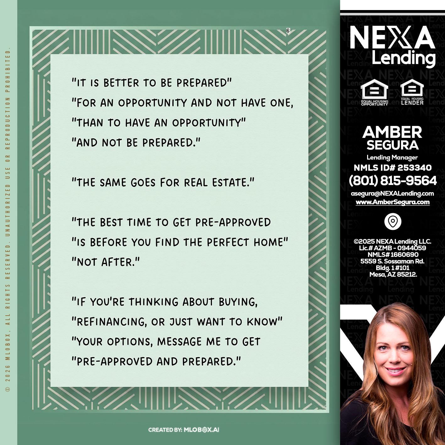 its better - Amber Segura -Lending Manager