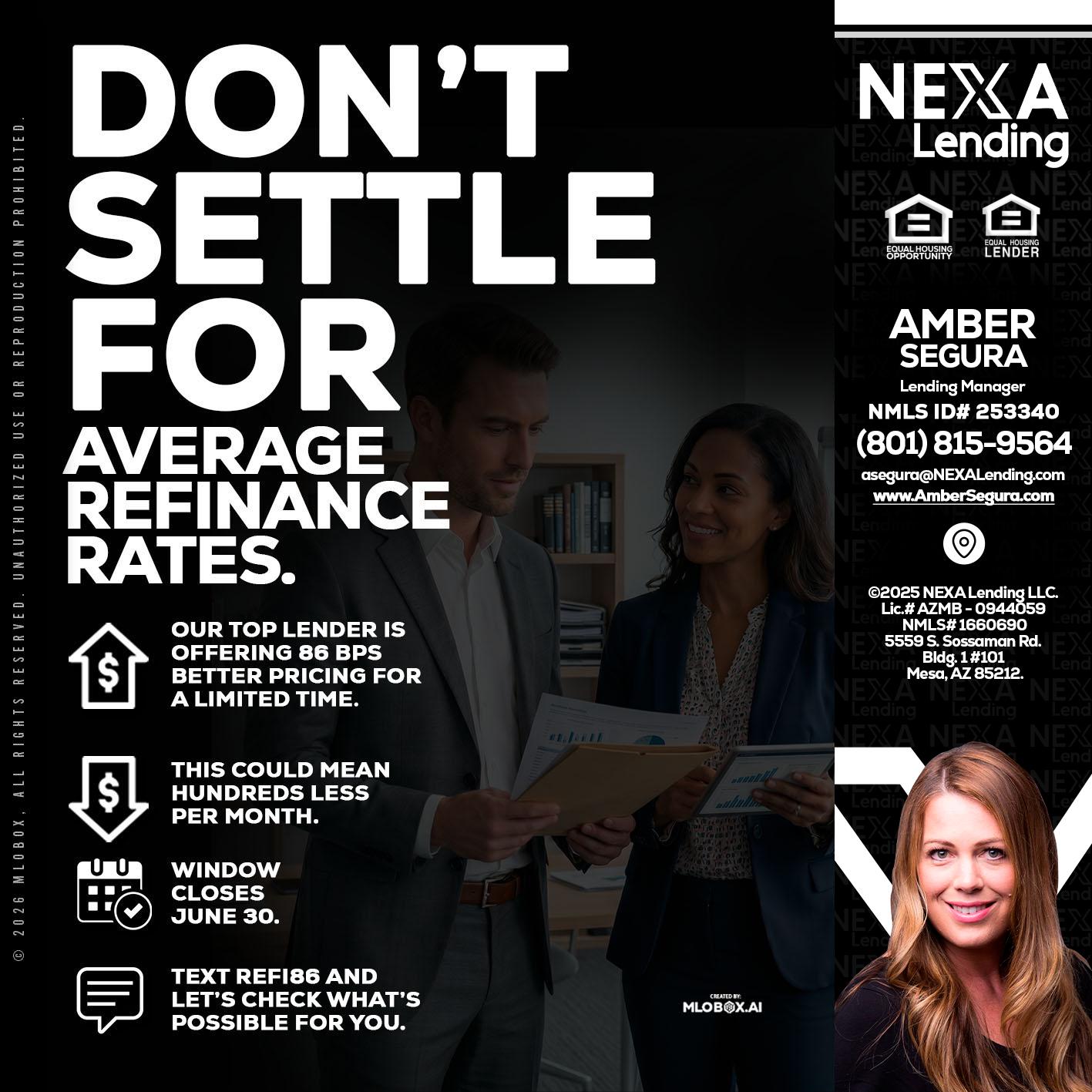 dont settle - Amber Segura -Lending Manager