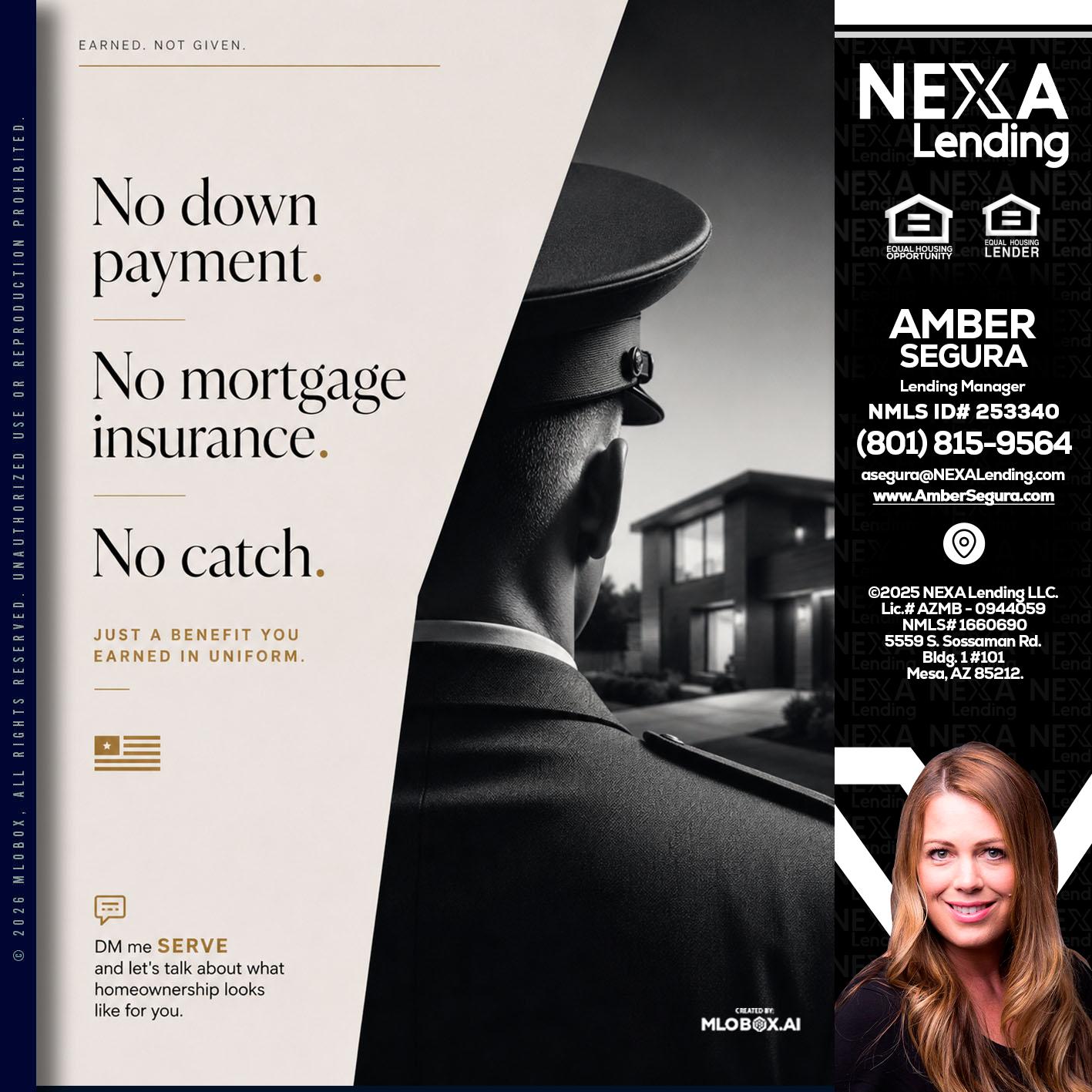 NO DOWN PAYMENT - Amber Segura -Lending Manager