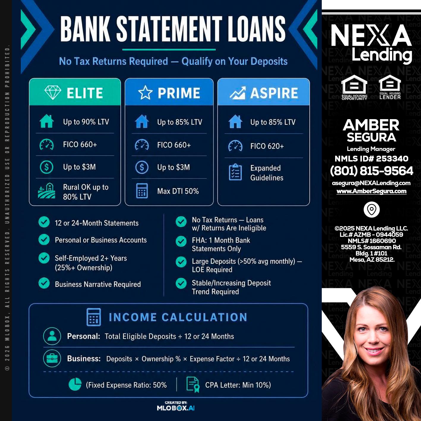 BANK STATEMENT - Amber Segura -Lending Manager