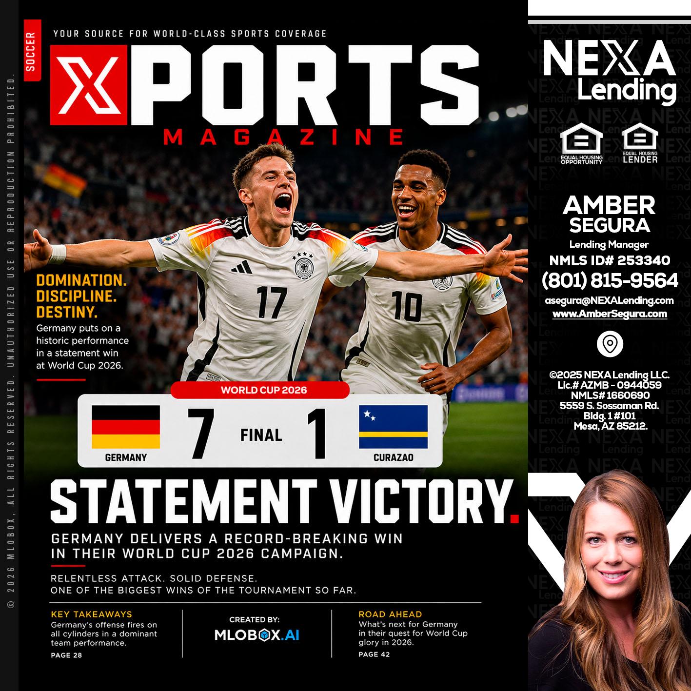 GERMANY VS CURASSAO (7-1) - Amber Segura -Lending Manager