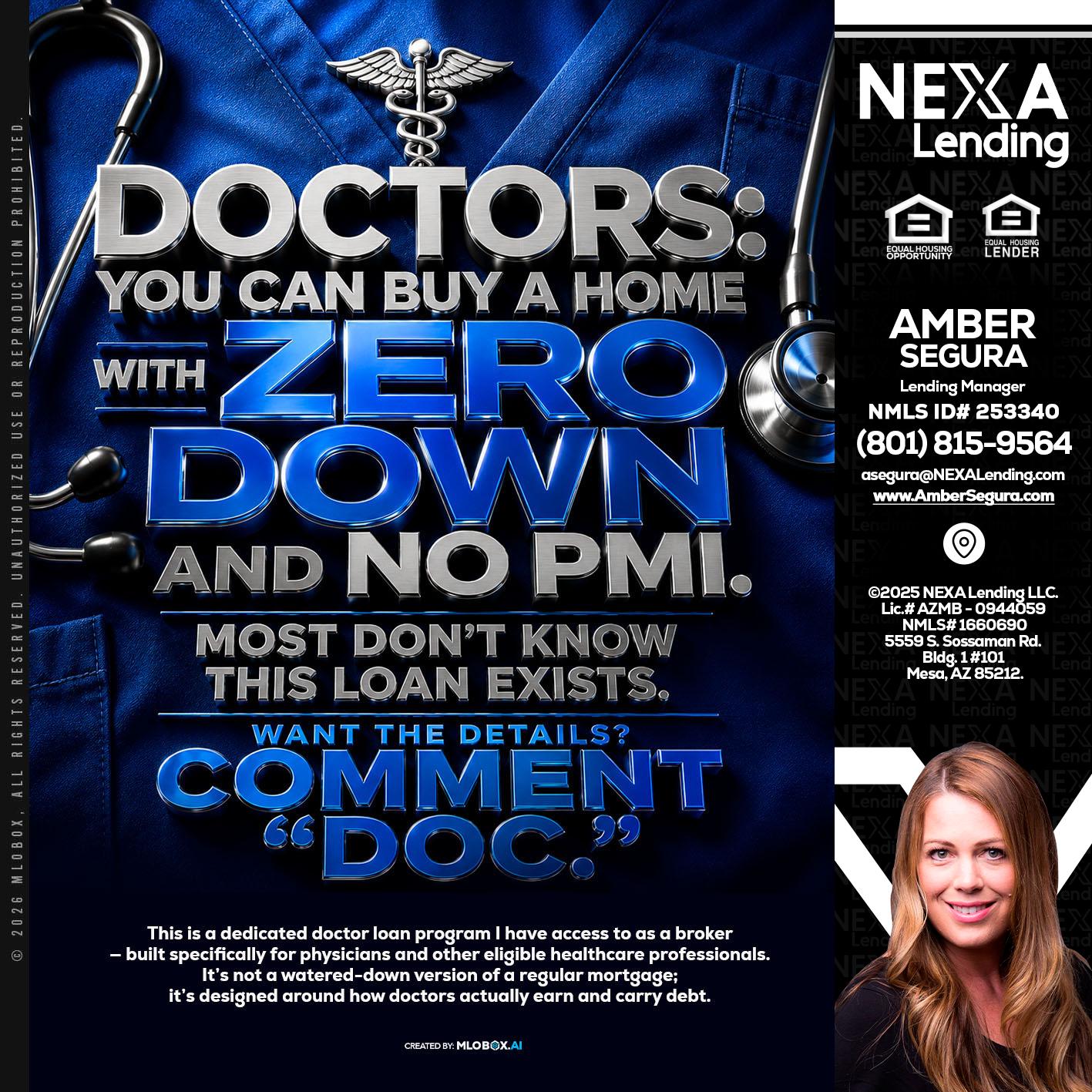 DOCTORS YOU CAN BUY - Amber Segura -Lending Manager