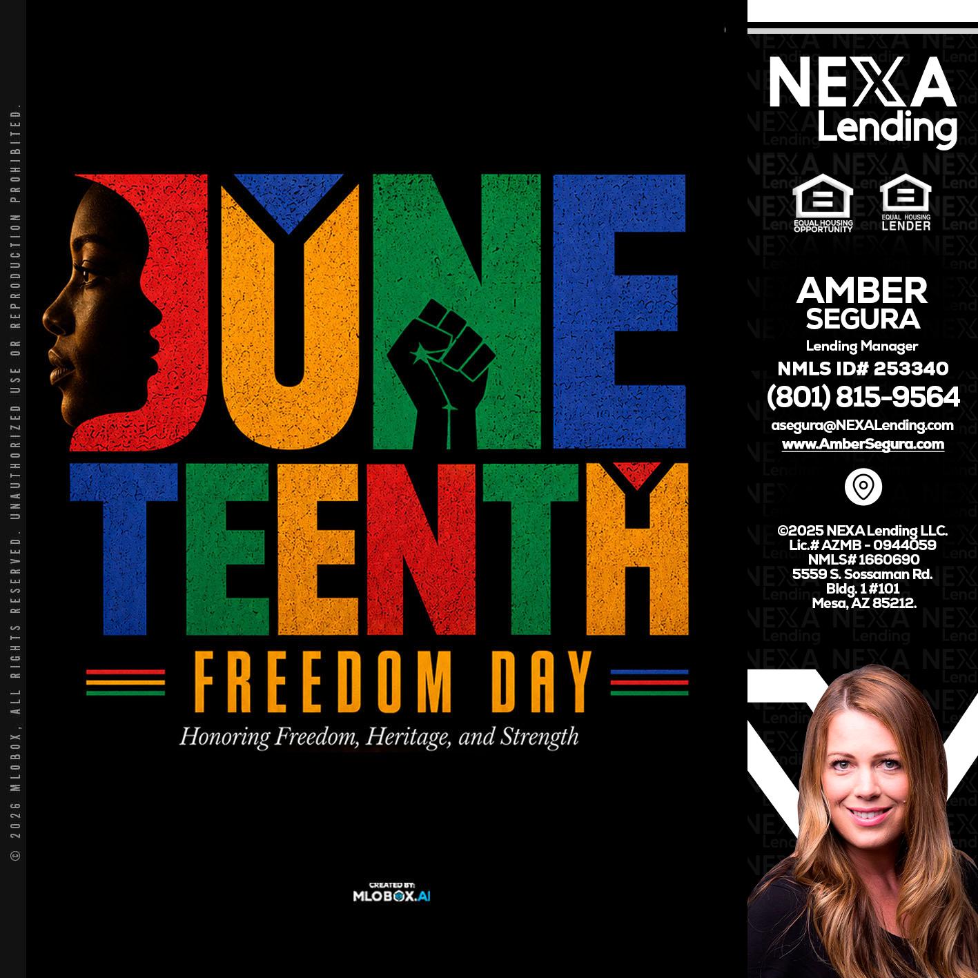 Juneteenth - Amber Segura -Lending Manager