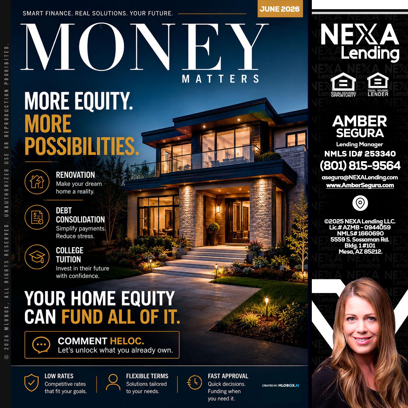 MONEY MATTERS - Amber Segura -Lending Manager