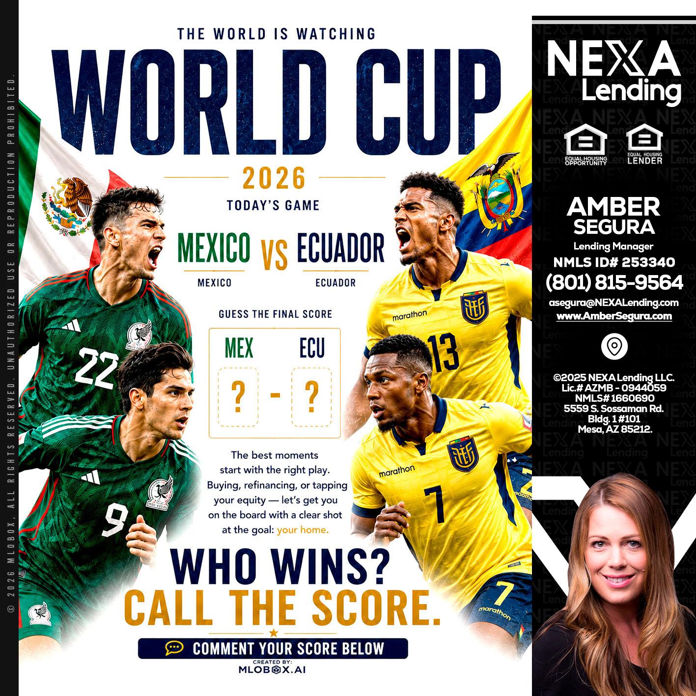 WORLD CUP 2026 - Amber Segura -Lending Manager