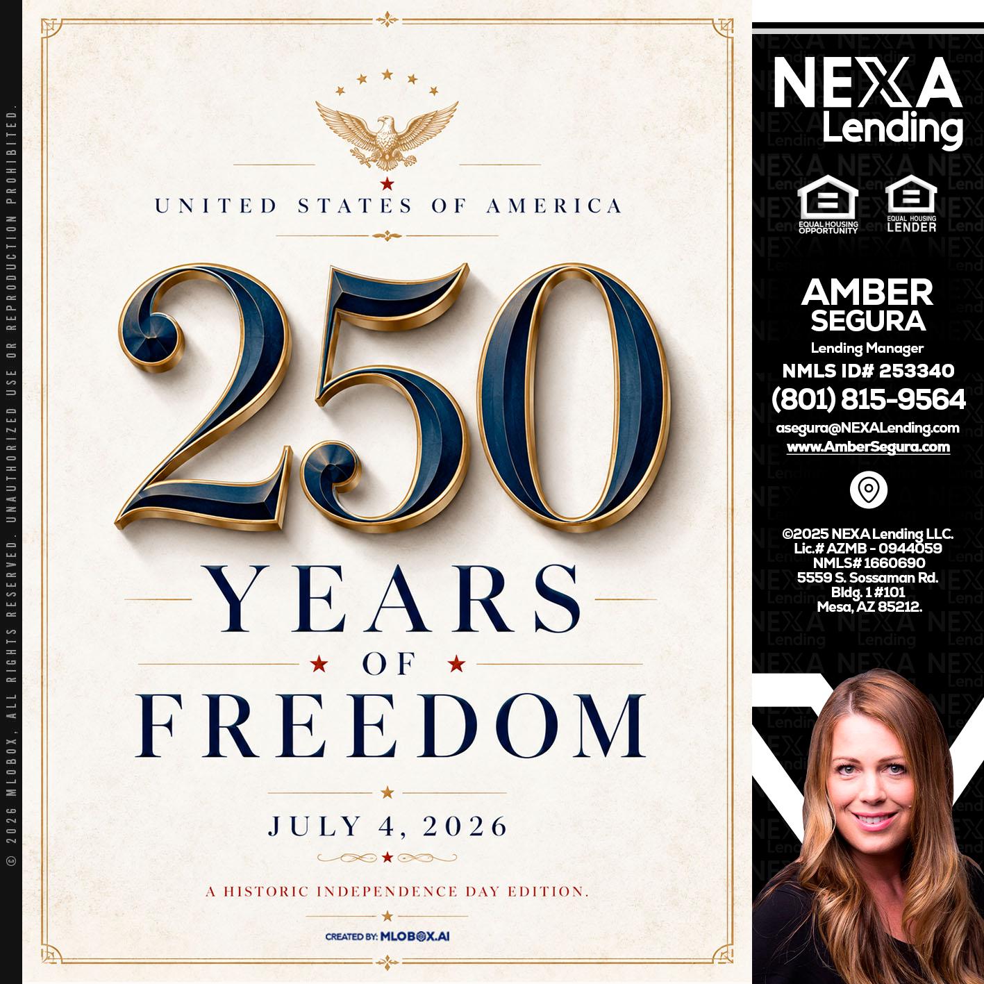 250 YEARS - Amber Segura -Lending Manager
