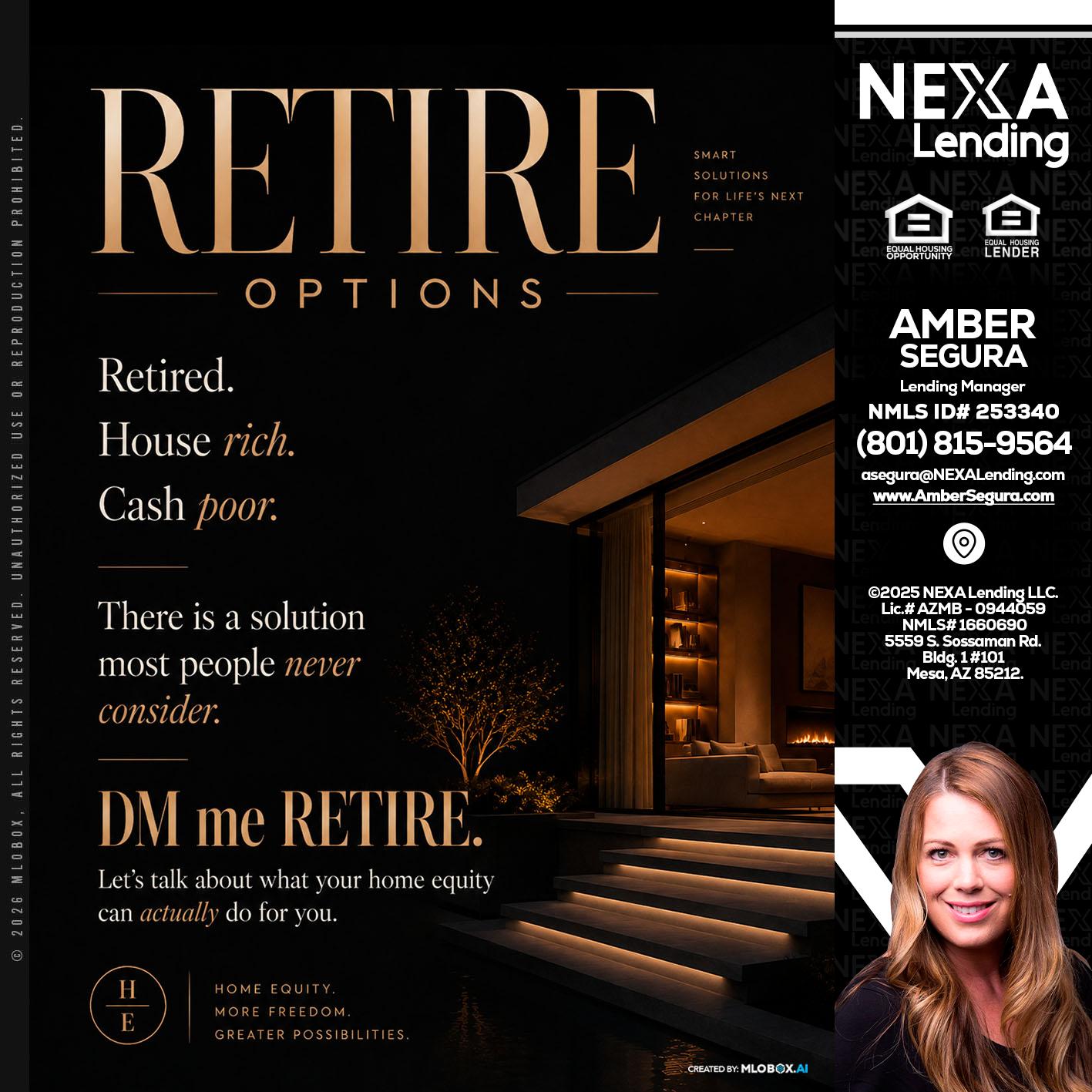 RETIRE LOANS - Amber Segura -Lending Manager