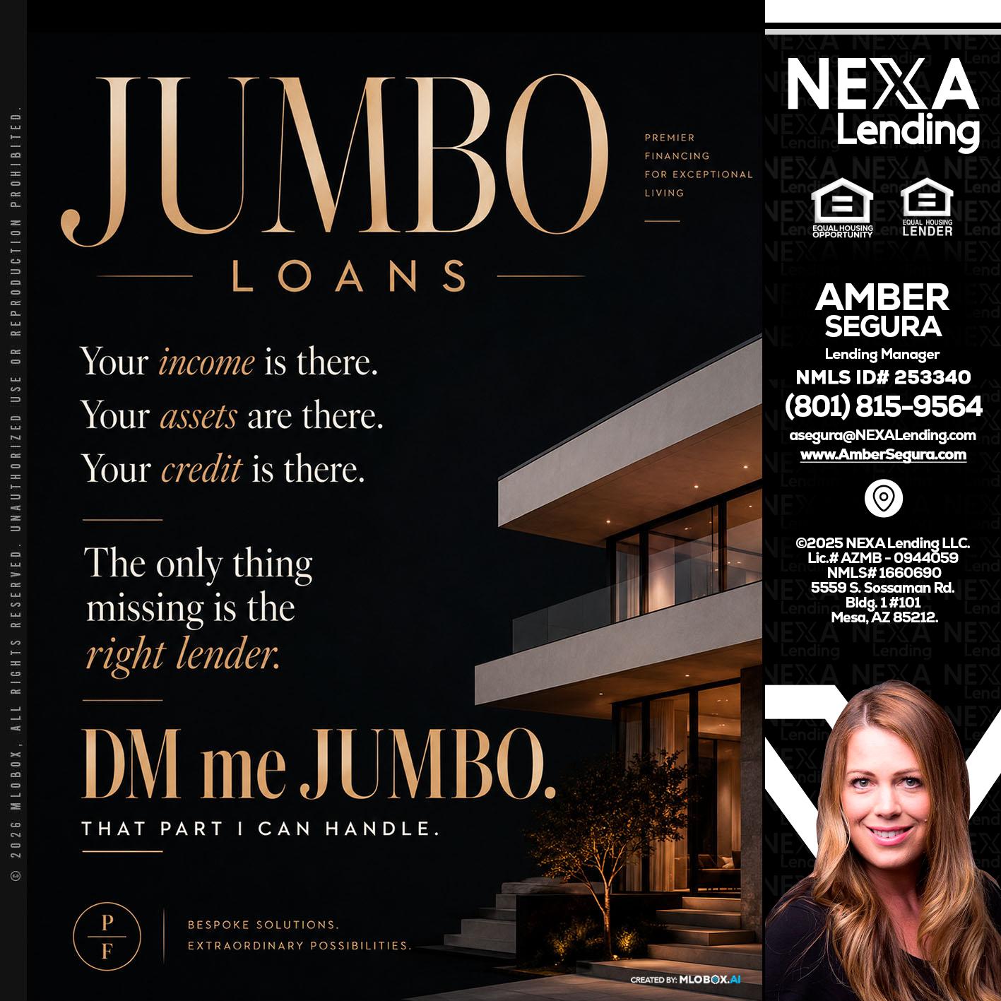 JUMBO LOANS - Amber Segura -Lending Manager