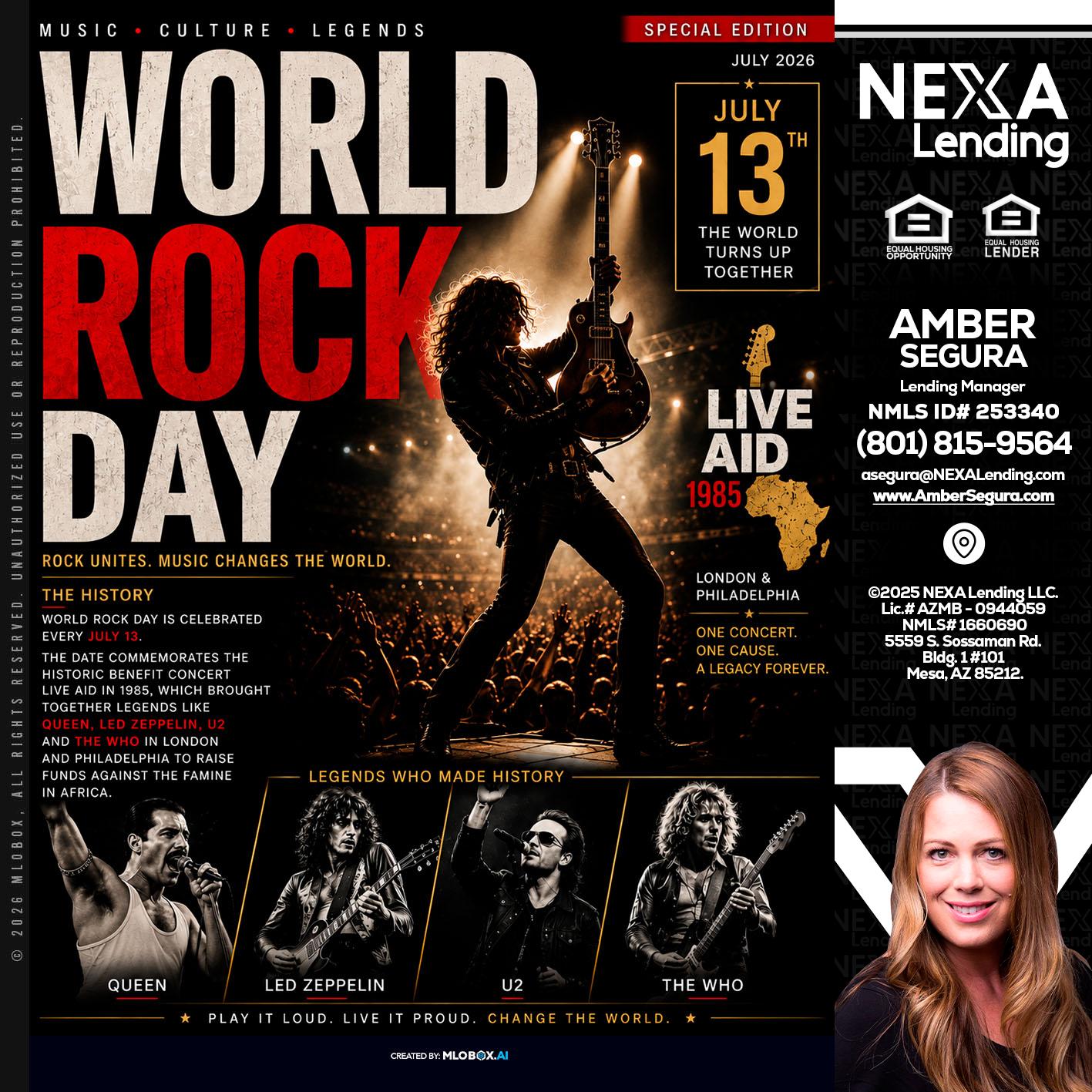 WORLD ROCK MUSIC DAY - Amber Segura -Lending Manager