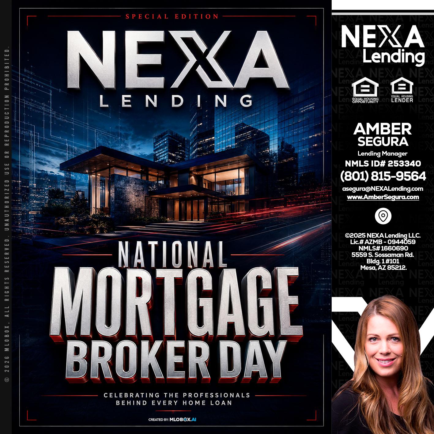 NATIONAL MORTGAGE BROKER DAY - Amber Segura -Lending Manager
