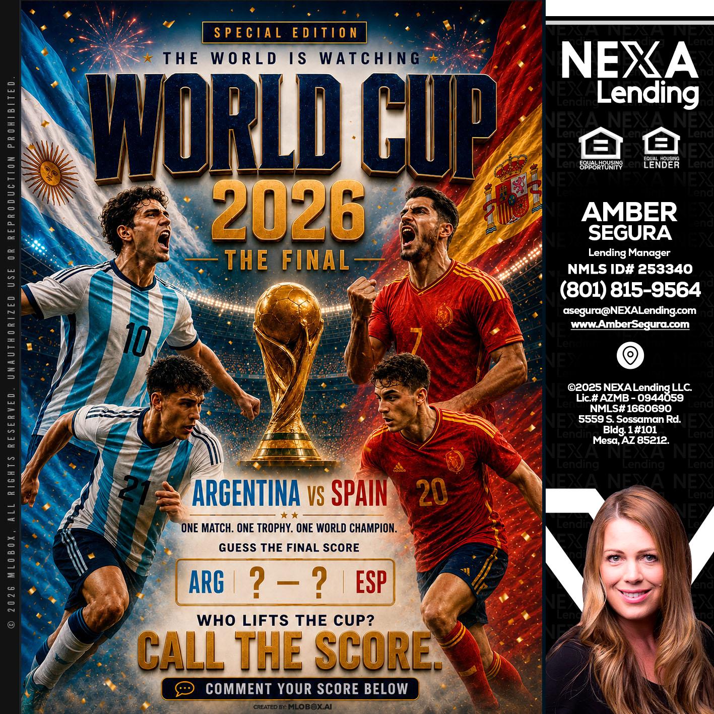 World Cup 2026 finals - Amber Segura -Lending Manager