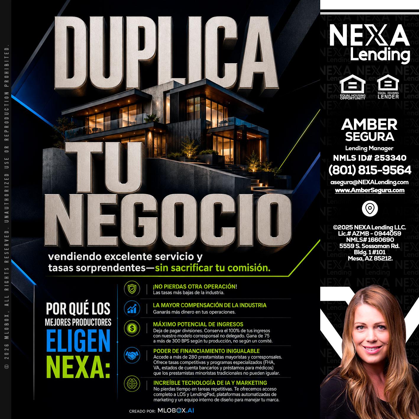 DUPLICA TU NEGOCIO - Amber Segura -Lending Manager