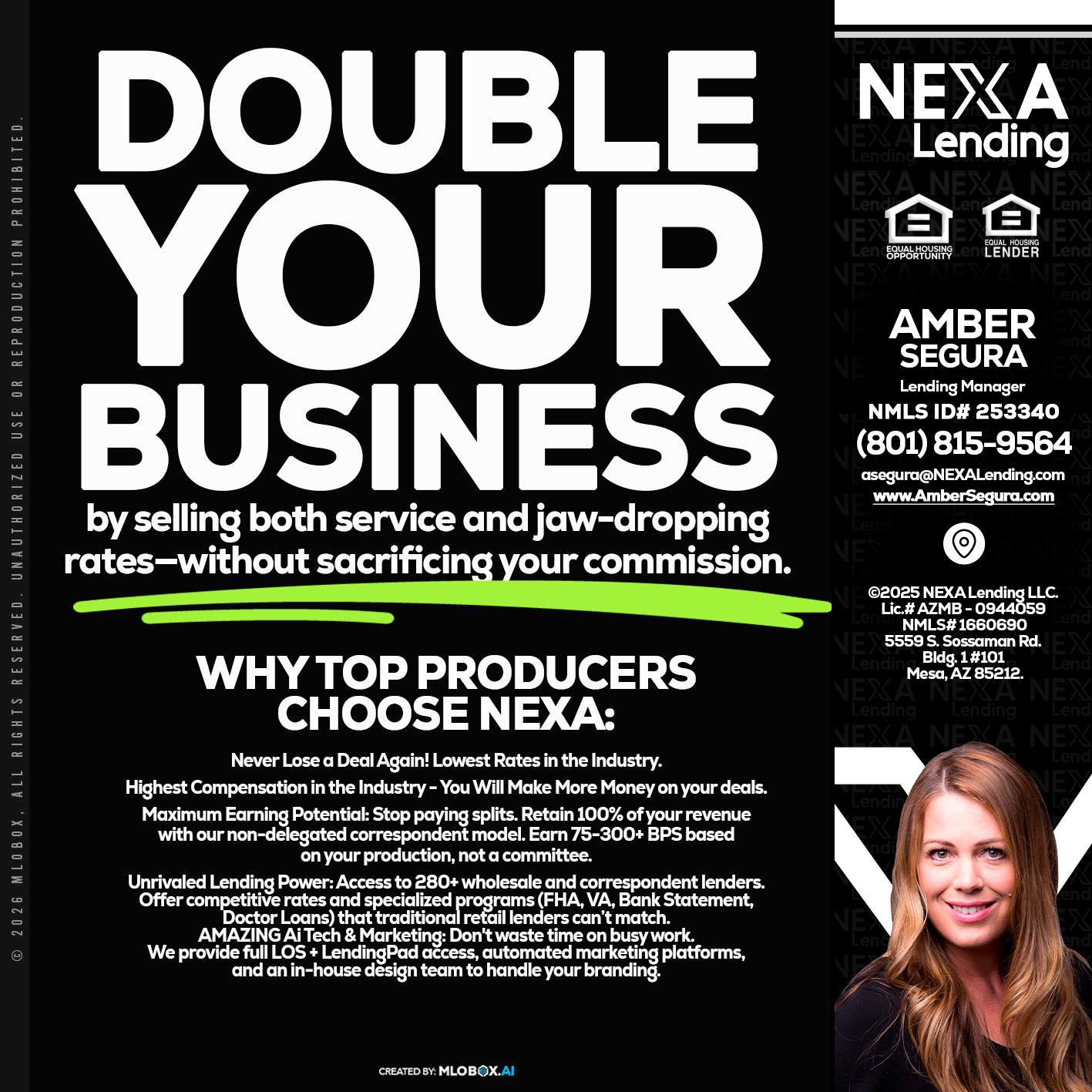 DOUBLE YOUR BUSINESS - Amber Segura -Lending Manager