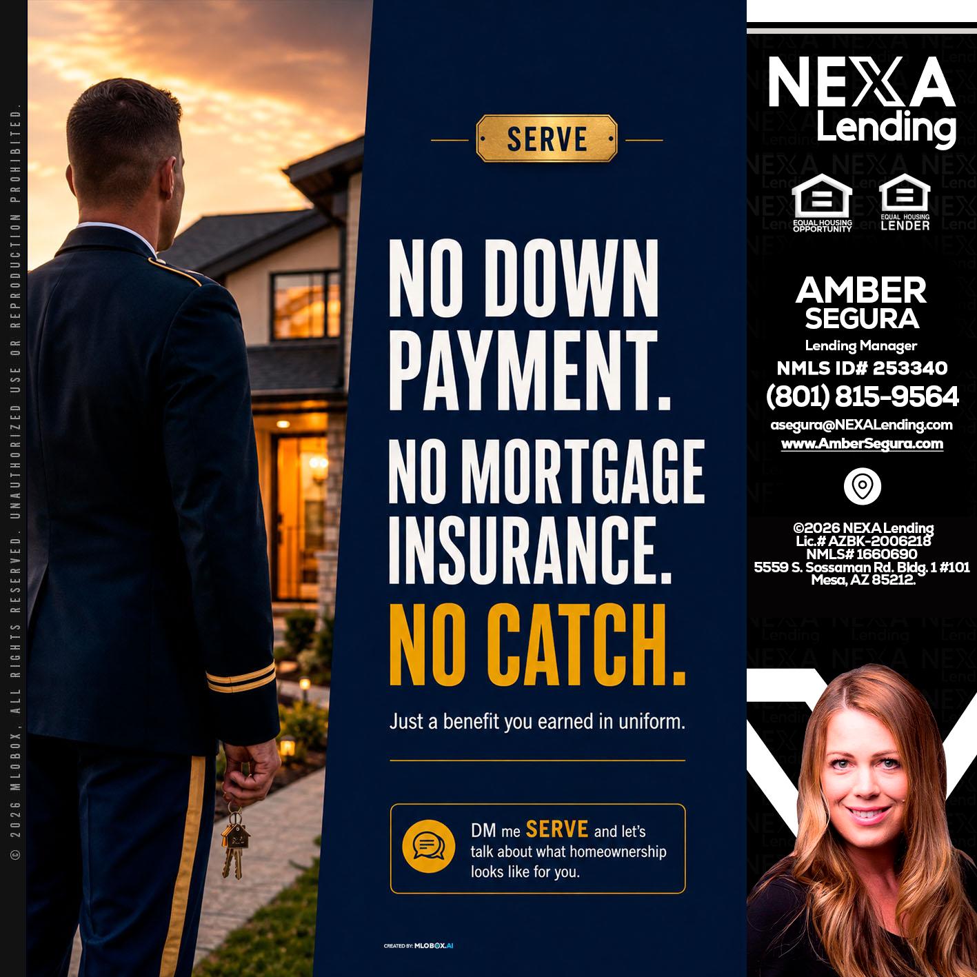 NO DOWN PAYMENT - Amber Segura -Lending Manager