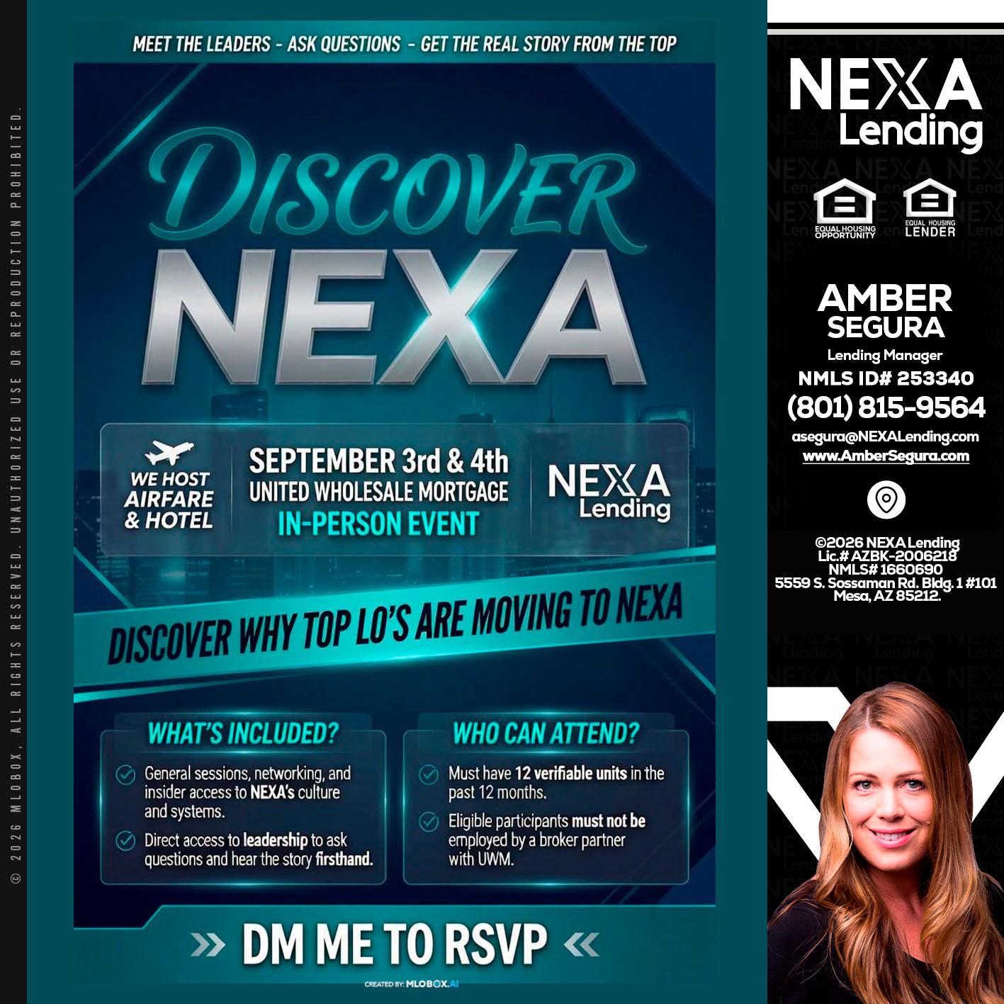 DISCOVER NEXA - Amber Segura -Lending Manager