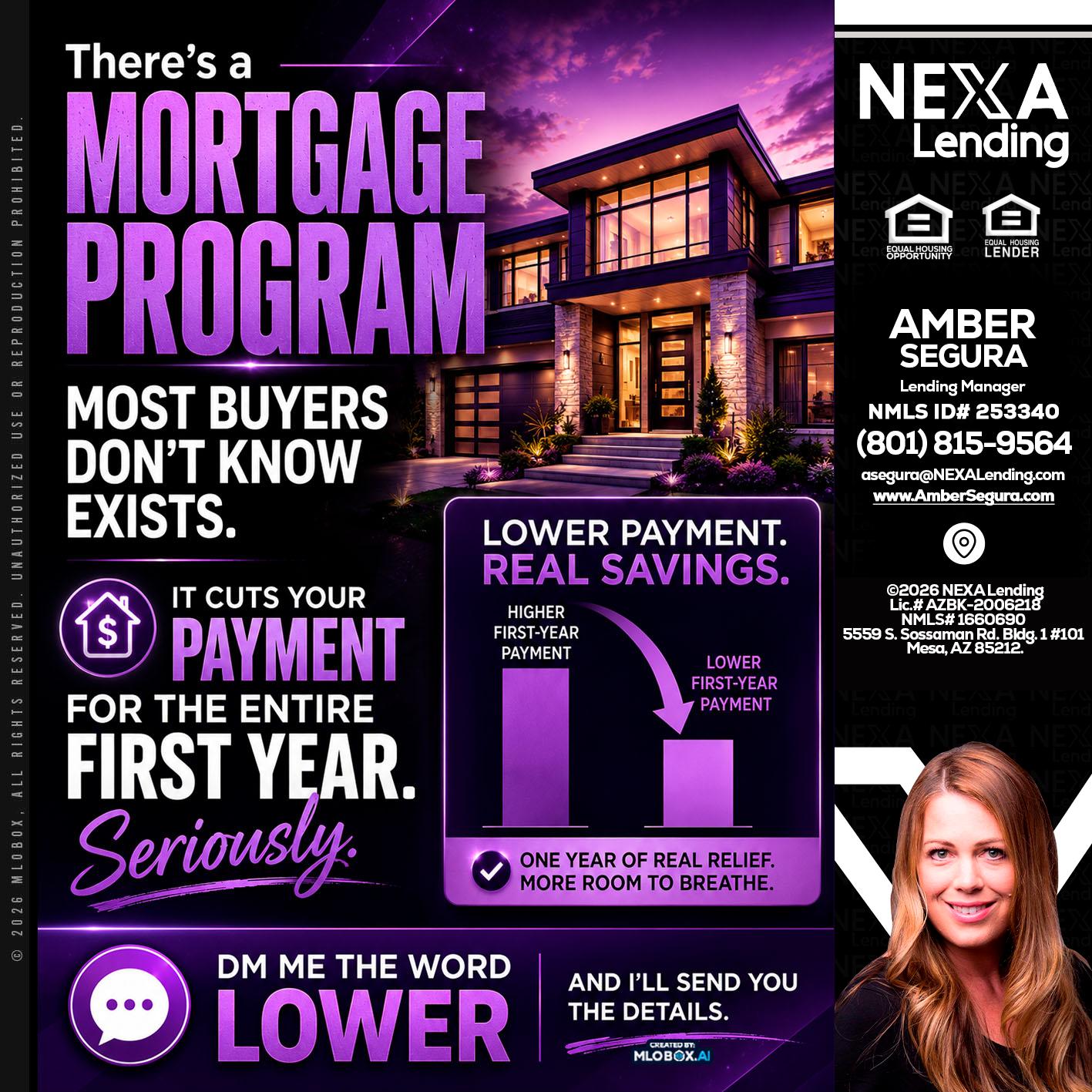 MORTGAGE PROGRAM - Amber Segura -Lending Manager
