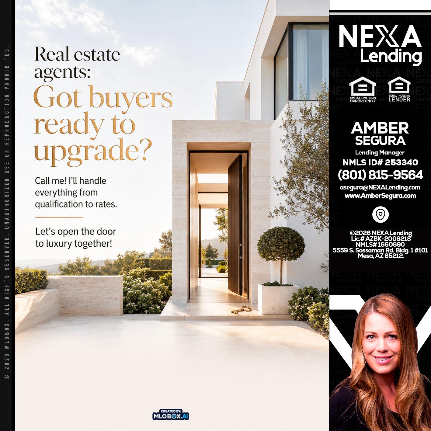 REAL ESTATE AGENTS - Amber Segura -Lending Manager