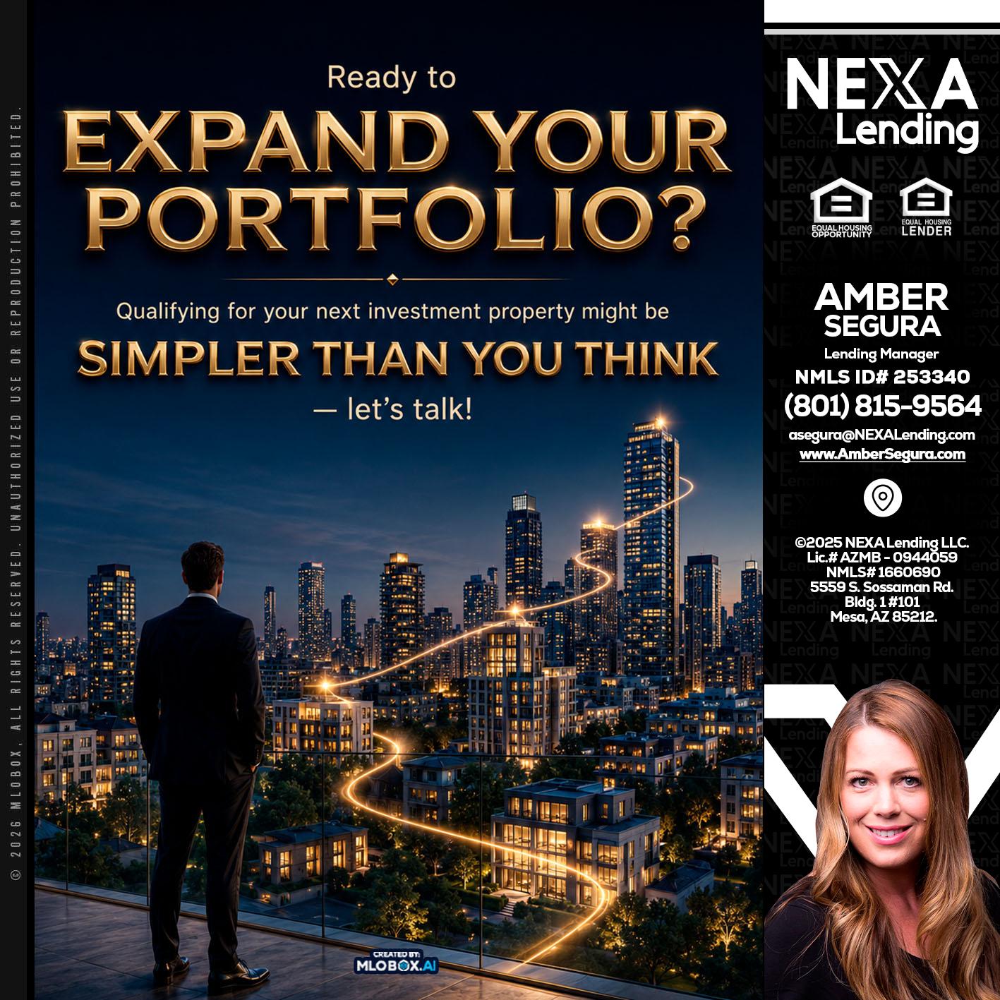 expand you portfolio - Amber Segura -Lending Manager