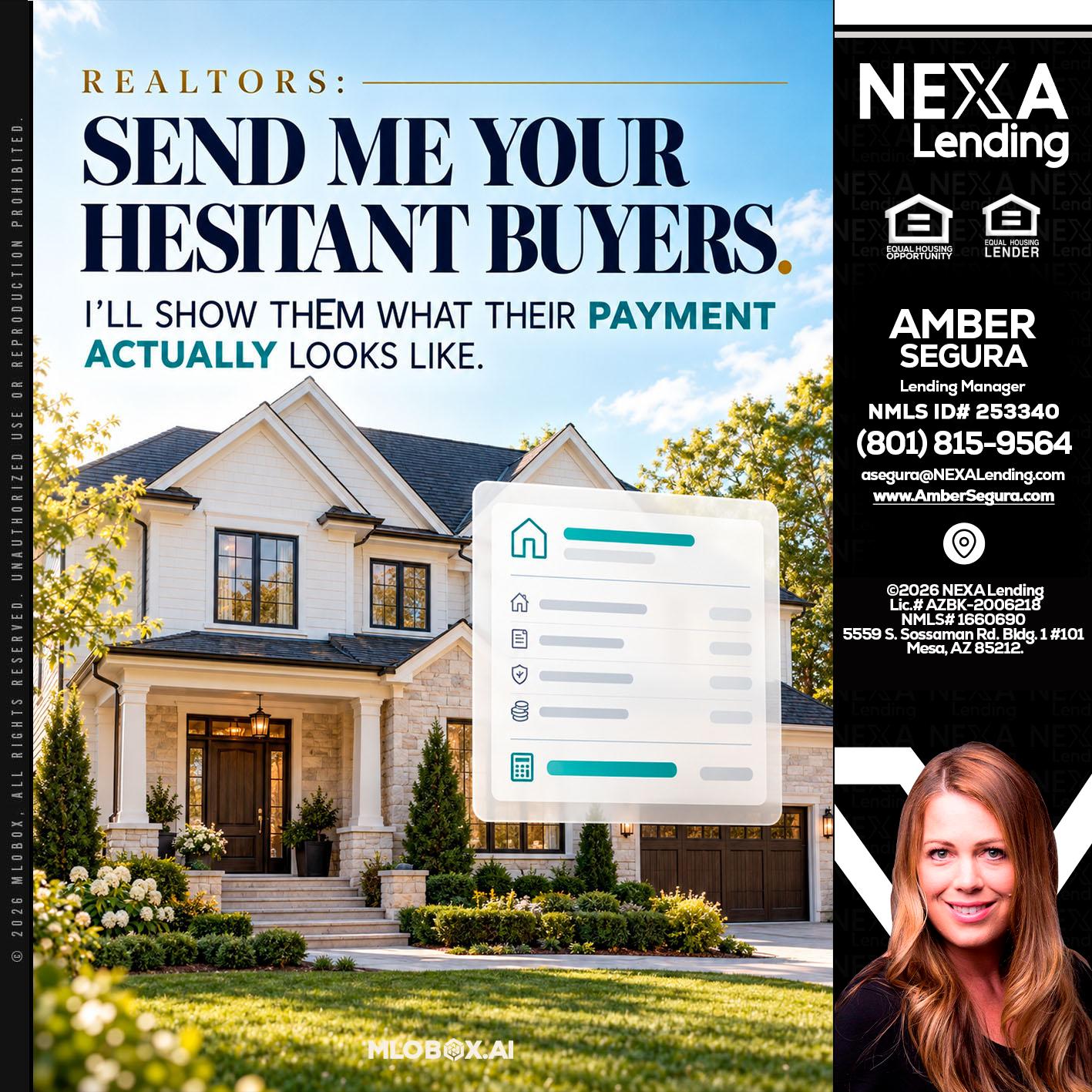 SEND ME YOUR - Amber Segura -Lending Manager