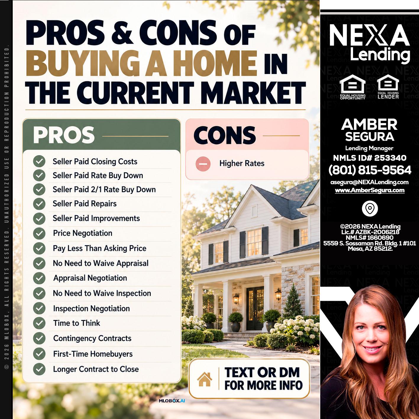 pros and cons - Amber Segura -Lending Manager
