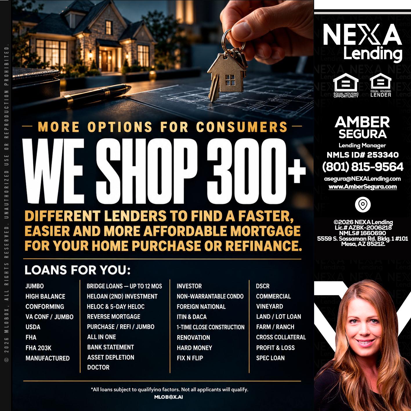 WE SHOP 300+ - Amber Segura -Lending Manager