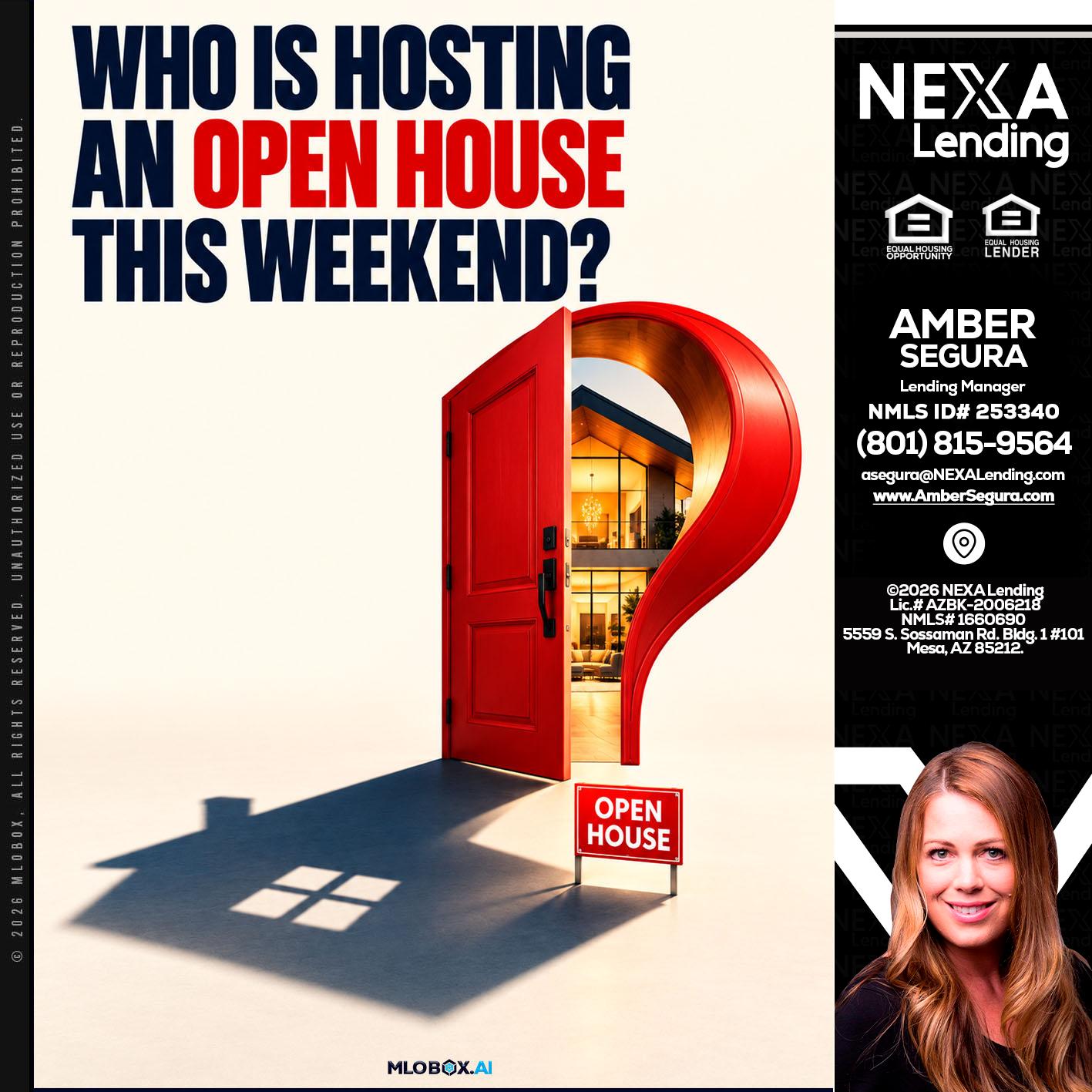 who is hosting - Amber Segura -Lending Manager